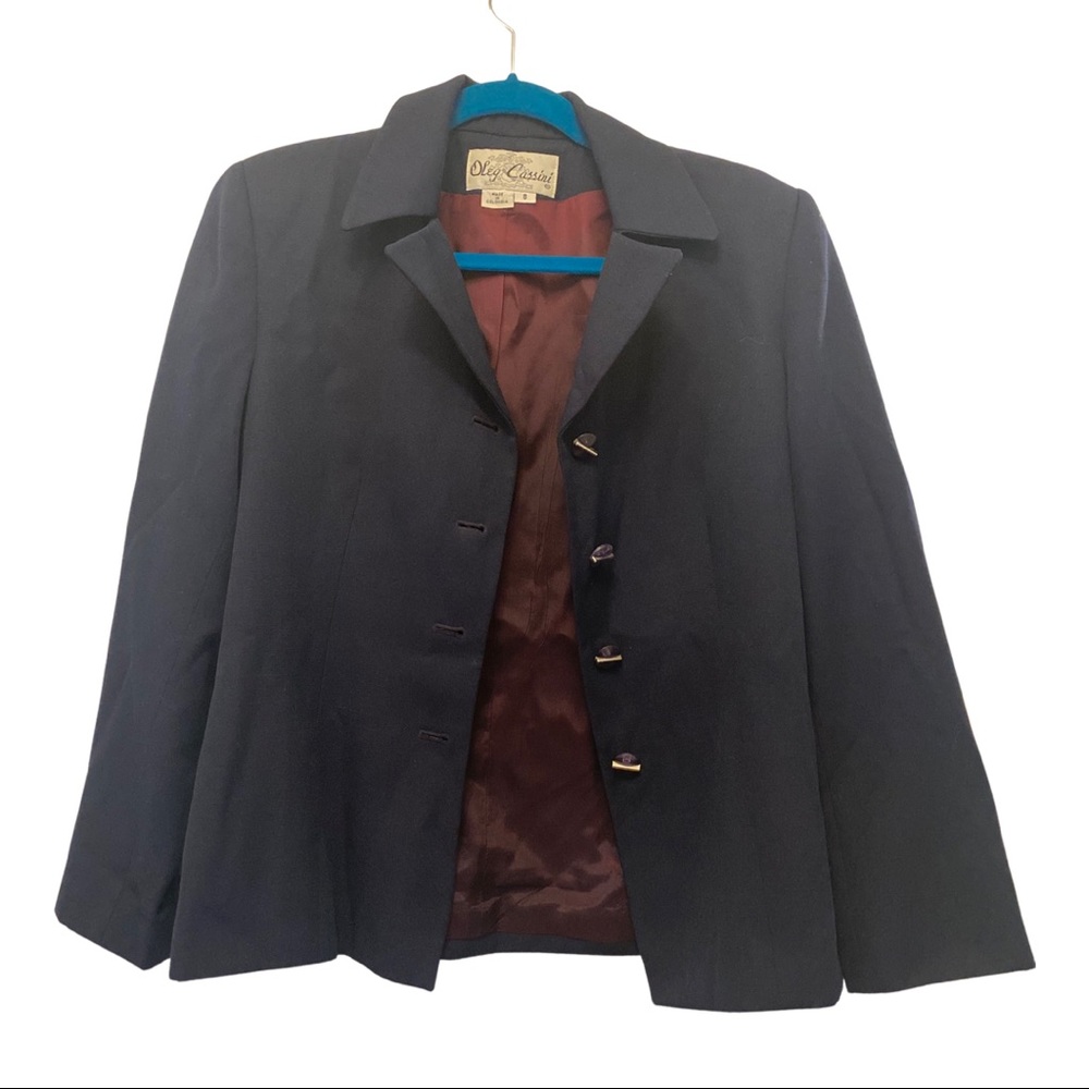 Oleg Cassini navy blazer